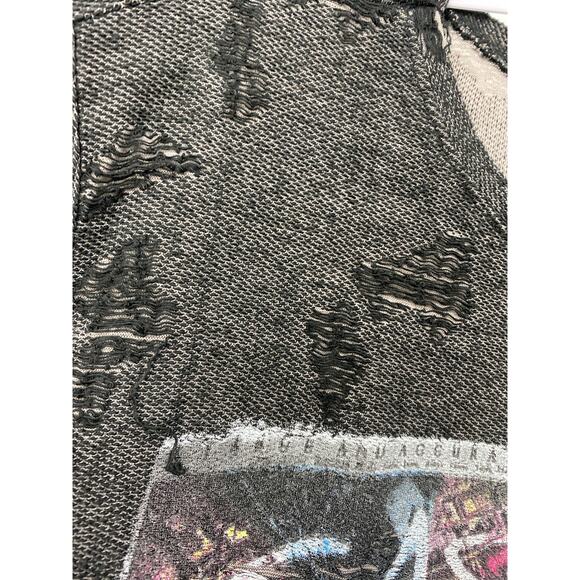 Ricky Rich Mens Gray Short Sleeve Distressed T-shirt Size: Small - Picture 8 of 9